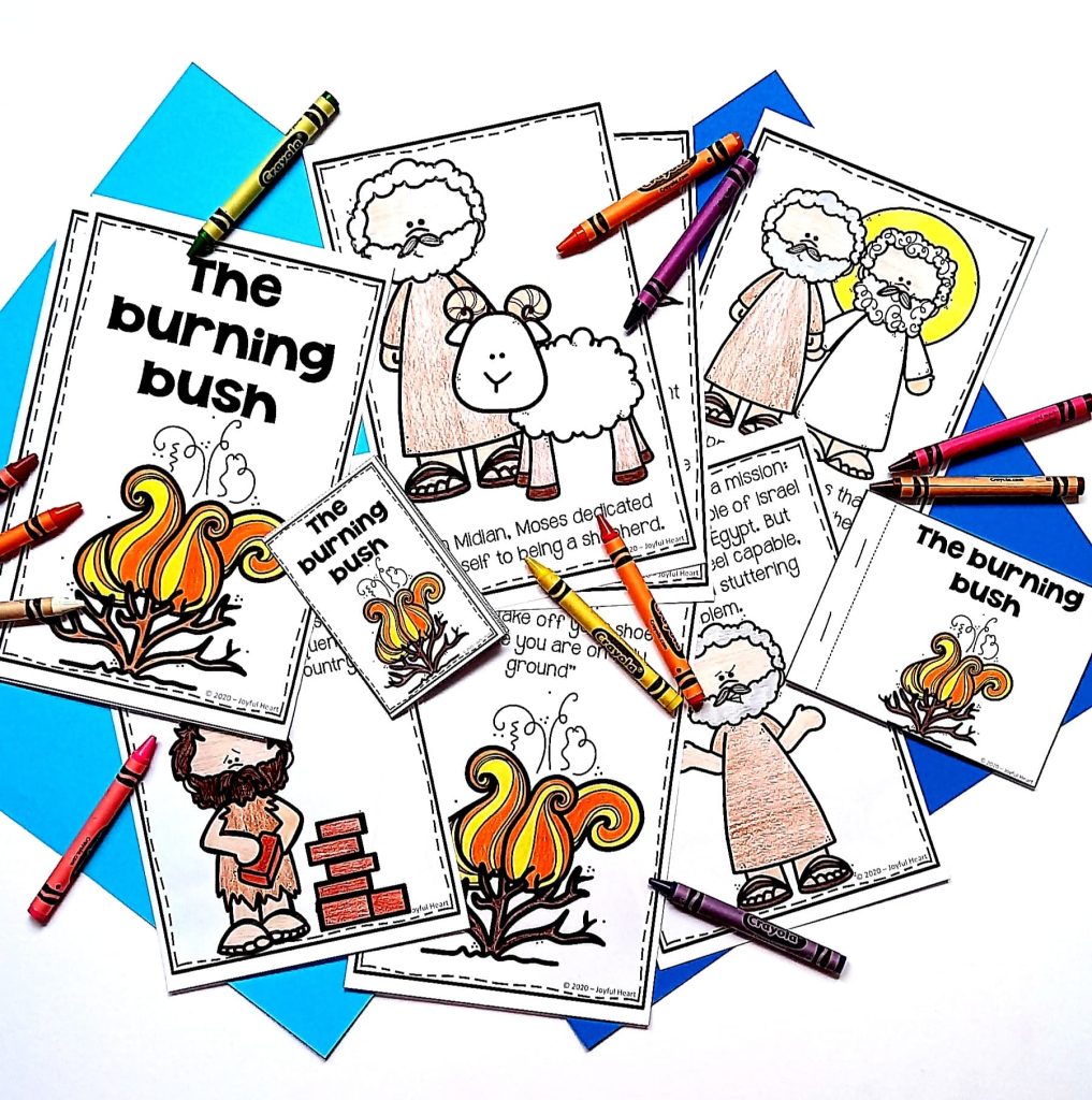 Moses and the Burning Bush Coloring