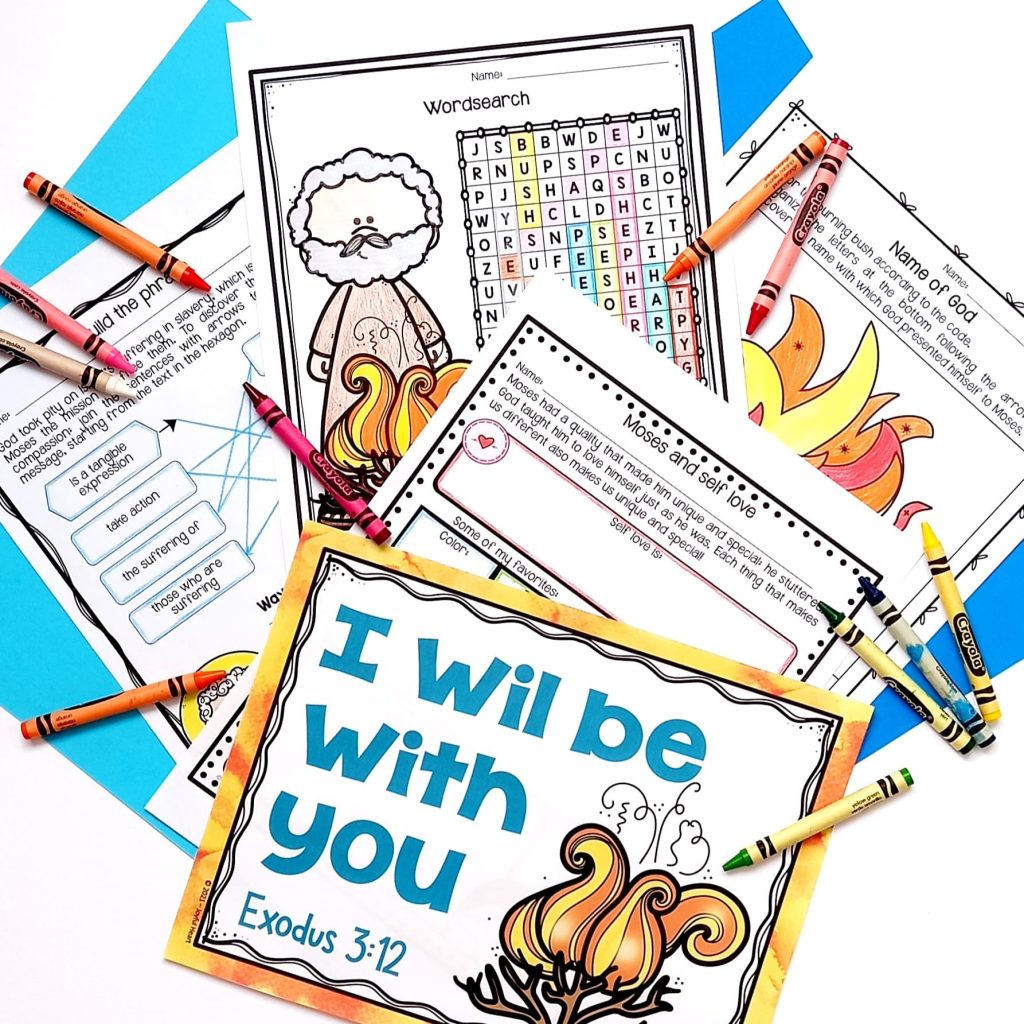 Moses and the Burning Bush Worksheets