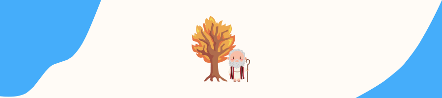 Moses and the burning bush for children